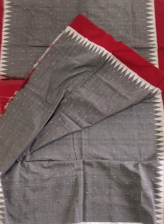 Buy Beautiful Grey and Red Ikat Cotton Saree at Best Price I Chanchal –  Chanchal-Bringing Art to Life