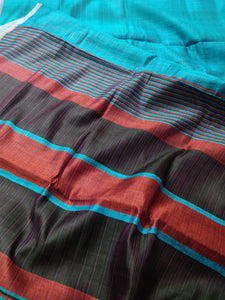 Gorgeous sky blue handloom tussar silk saree I festive sari I Chanchal bringing art to life